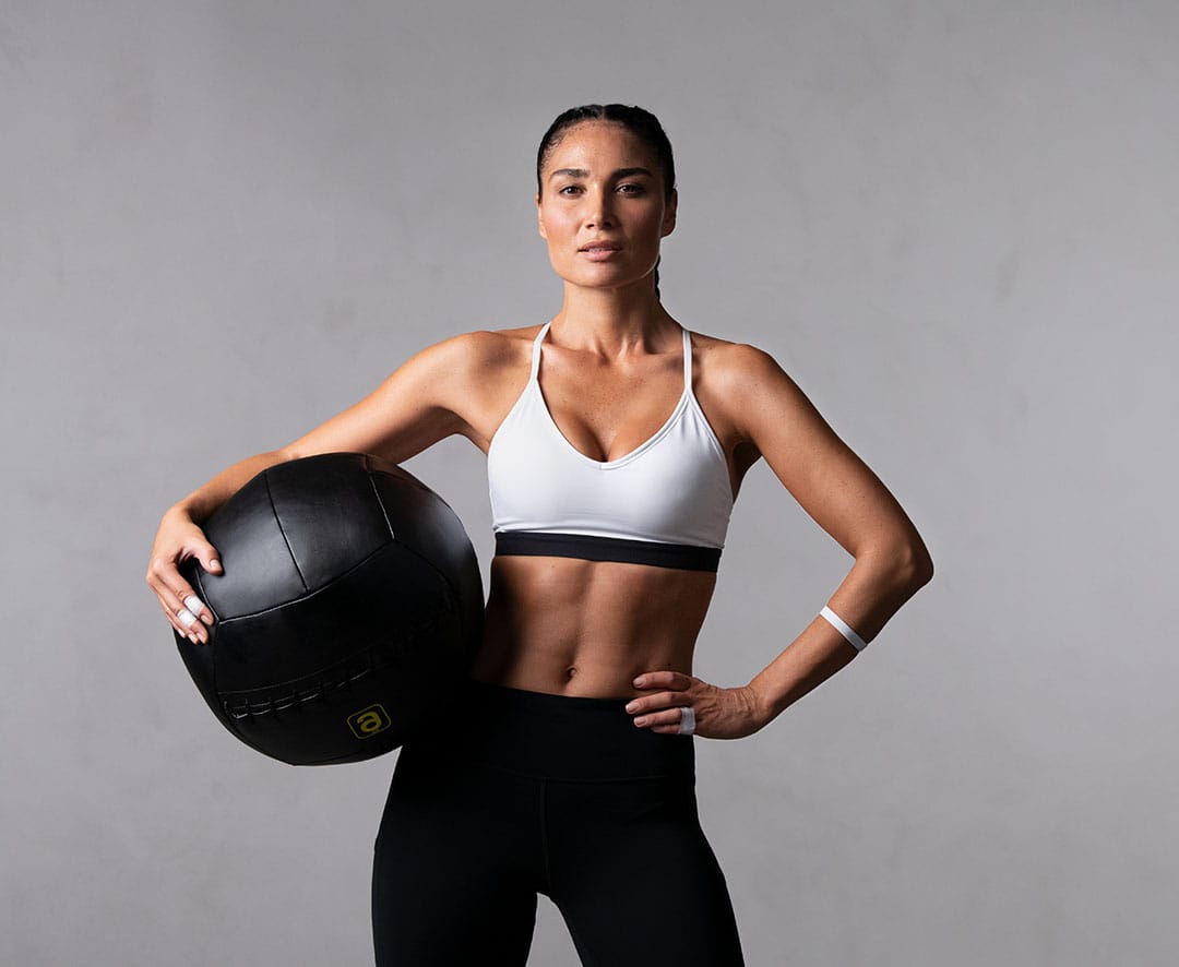 Woman with Medicine Ball Woman with medicine ball